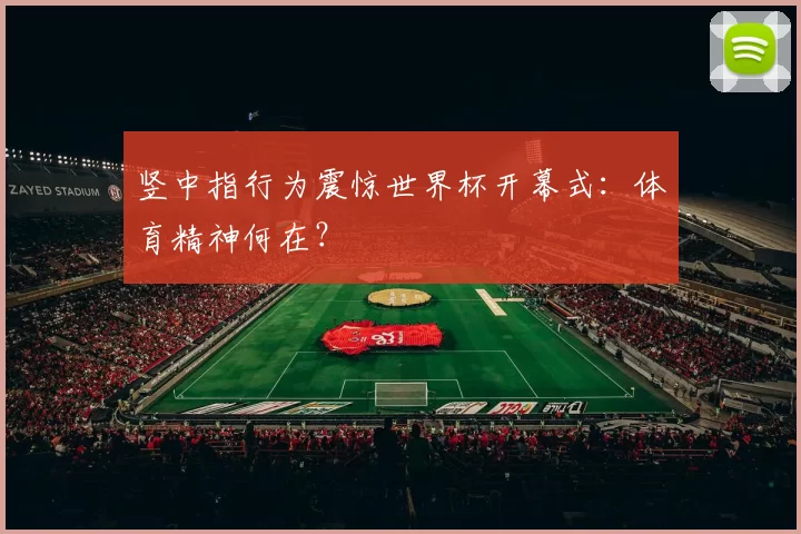 竖中指行为震惊世界杯开幕式:体育精神何在?